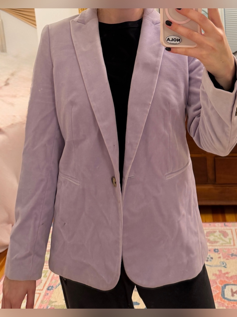 J. Crew Soft Lilac Single-Button Blazer